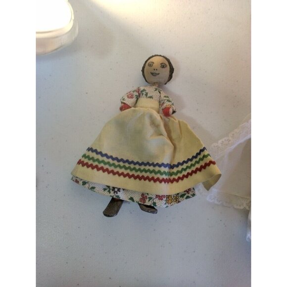 Vintage Dolls Mixed Doll Lot 5 Porcelain Flocked Gondlier Handmade Collectible - Picture 2 of 16